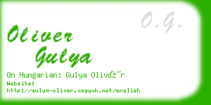 oliver gulya business card